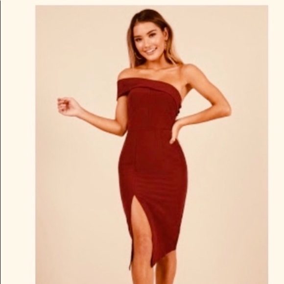 showpo maroon dress